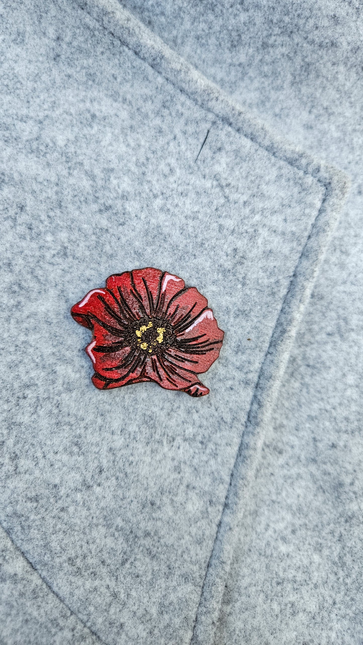 Poppy Brooch Pin