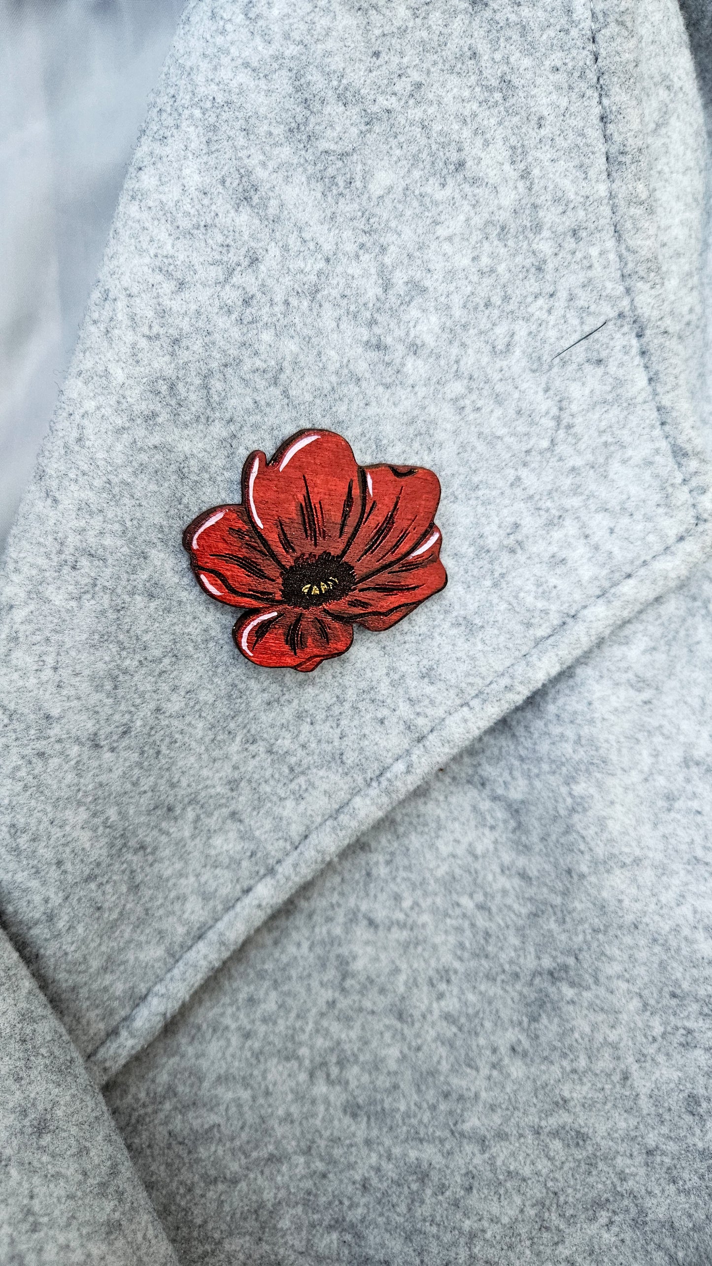 Poppy Brooch Pin