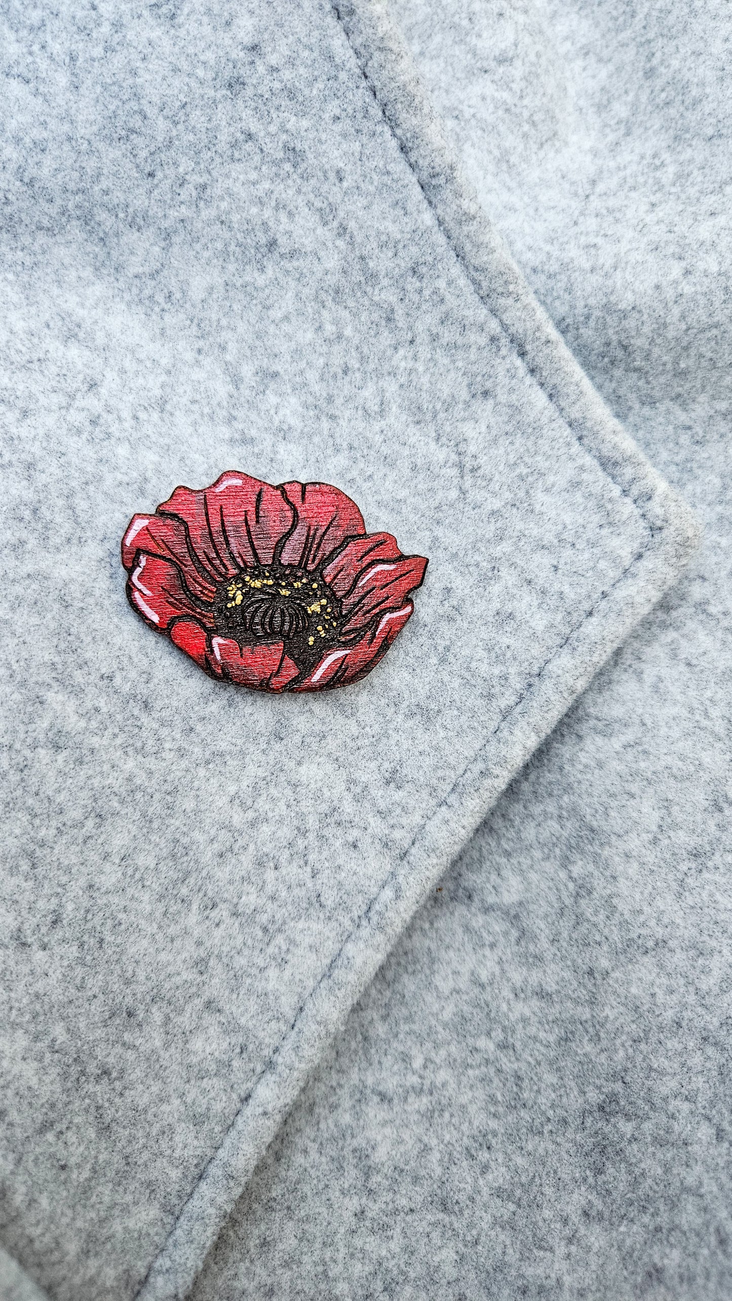 Poppy Brooch Pin