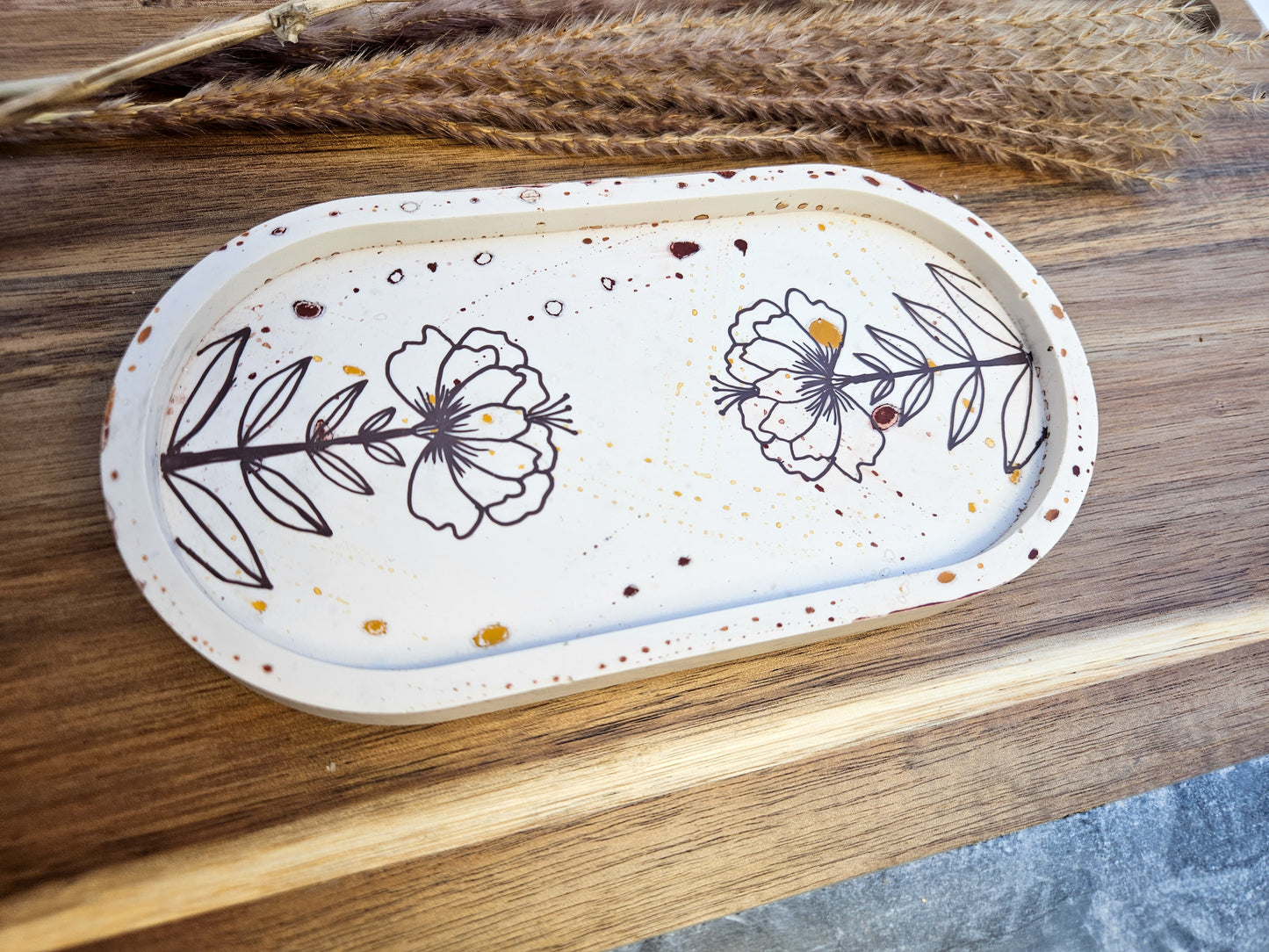 Folksy Boho Eco Trinket Dish - Folksy Flowers