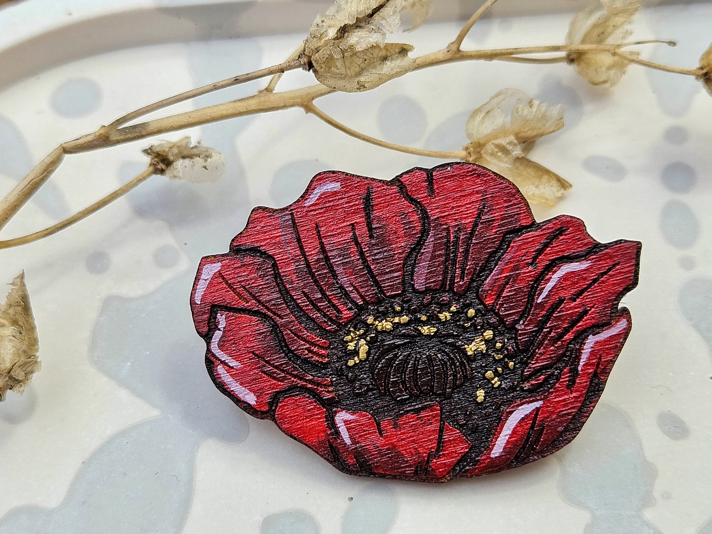 Poppy Brooch Pin