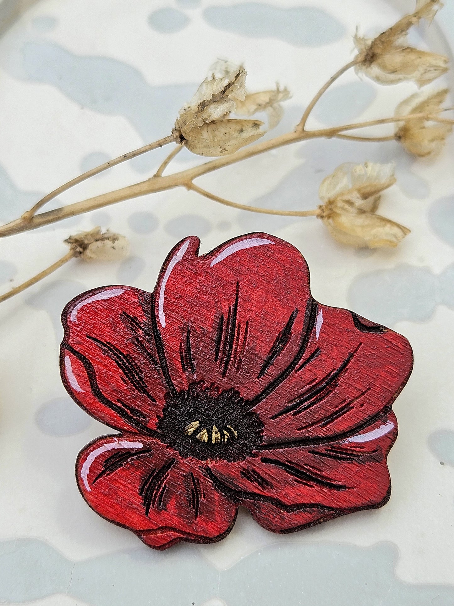 Poppy Brooch Pin