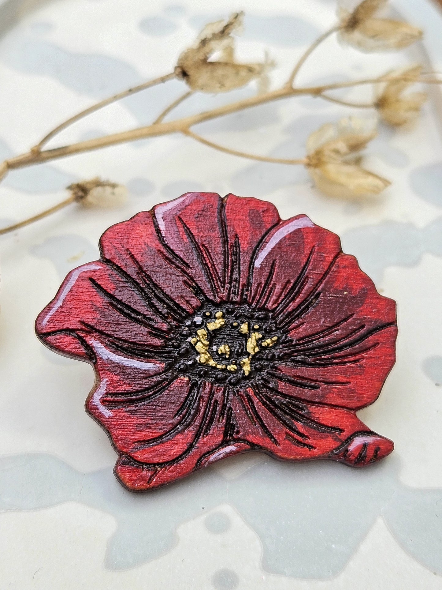 Poppy Brooch Pin