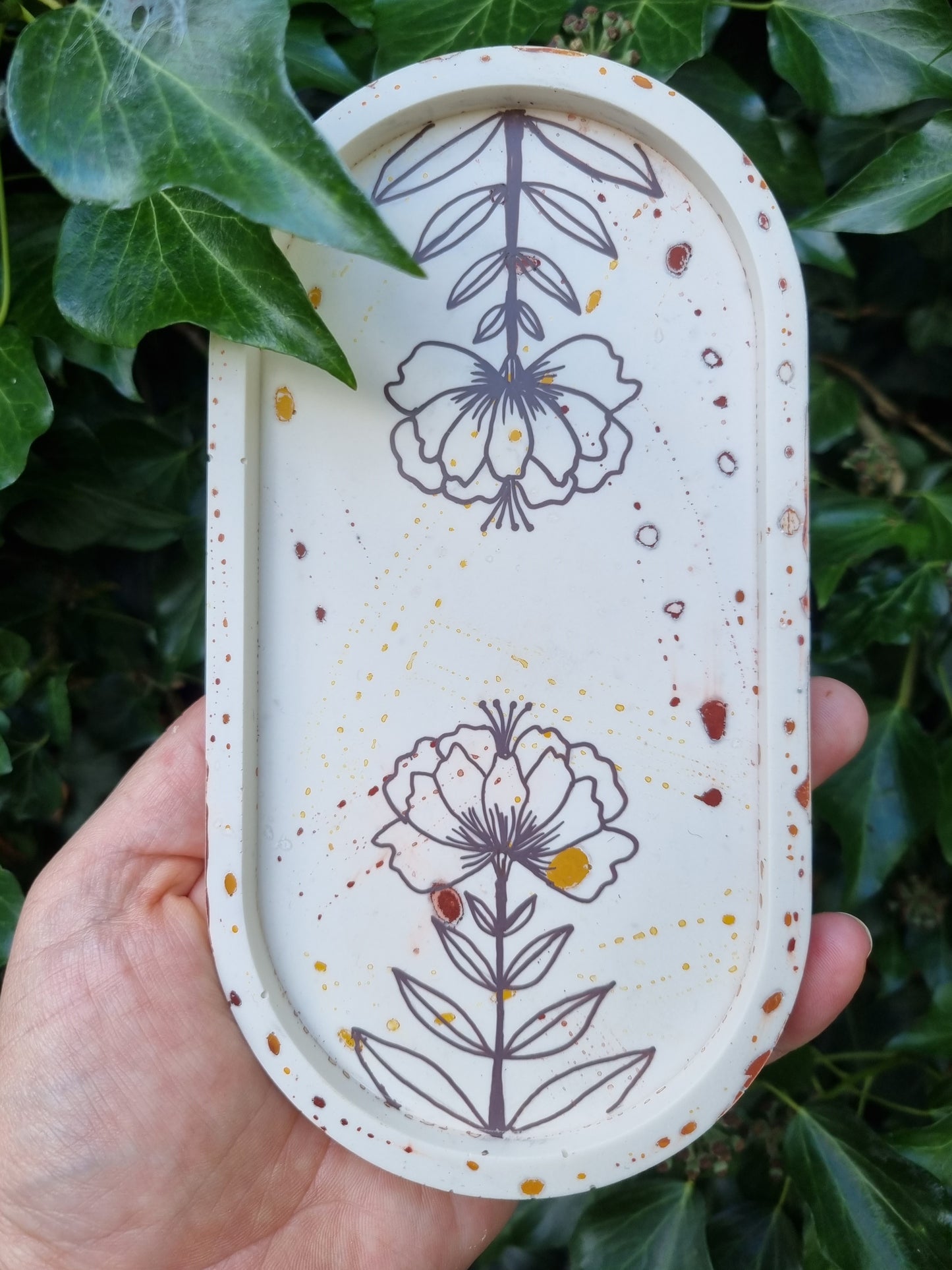 Folksy Boho Eco Trinket Dish - Folksy Flowers